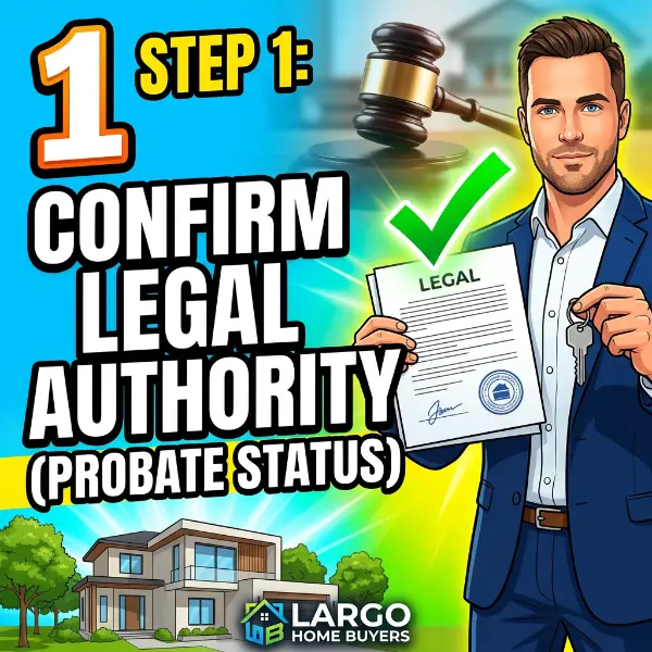 Sell my inherited house in largo 46 Heirs reviewing probate paperwork before selling an inherited house in pinellas county, florida