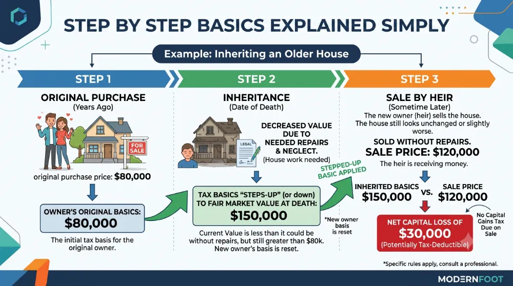 Sell my inherited house in largo 40 Infographic about the step by step basics of inheriting a house and the value of it